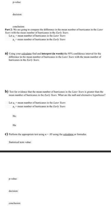 Solved Part 1: Use The Summary Statistics And A Calculator | Chegg.com