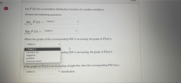 Solved Question 6 5 pts a Let F(x) be a cumulative | Chegg.com