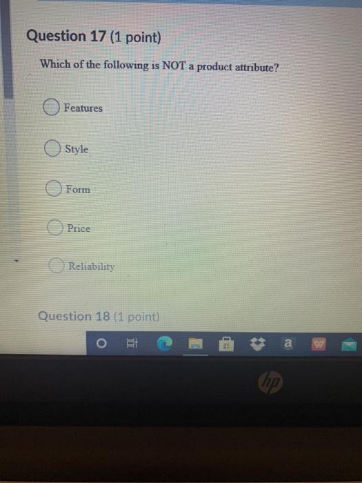 Solved Question 17 (1 point) Which of the following is NOT a | Chegg.com