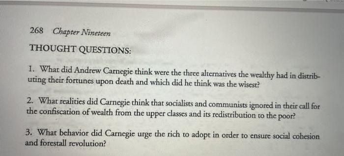 According to carnegie what two things shouldn’t a rich person do with his fortune? image