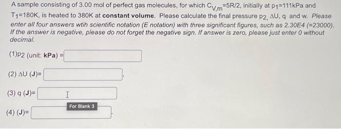 Solved Under constant pressure P=1 atm an ideal gas of 1 mol | Chegg.com