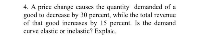 Solved 4. A price change causes the quantity demanded of a | Chegg.com