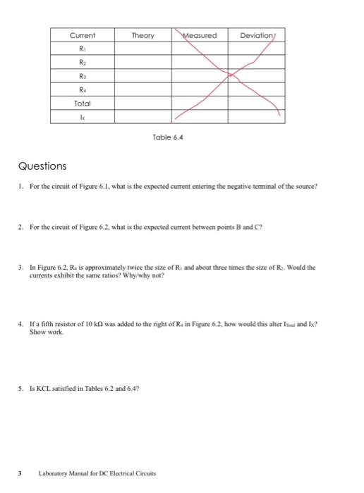 Solved A B C D E X Figure 62 Procedure 1. Using The Circuit | Chegg.com