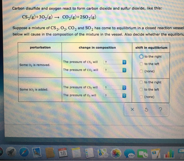 Solved Carbon Disulfide And Oxygen React To Form Carbon