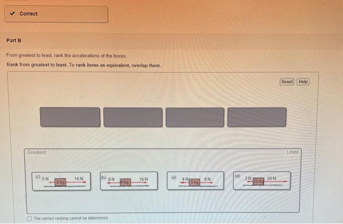 Solved Correct Part B From Greatest To Least Rank The | Chegg.com