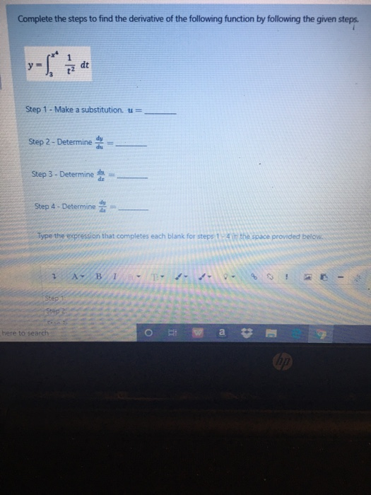 Solved Complete The Steps To Find The Derivative Of The | Chegg.com