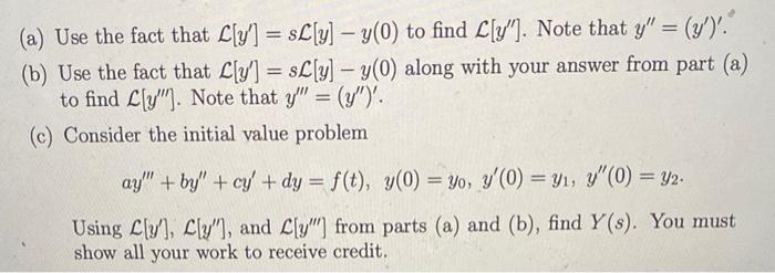 Solved Show all steps and solve all parts! I will upvote the | Chegg.com