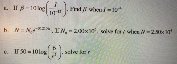 Solved A If B 10 Log 1 10 12 Find Ss When I 10 4 B N Chegg Com