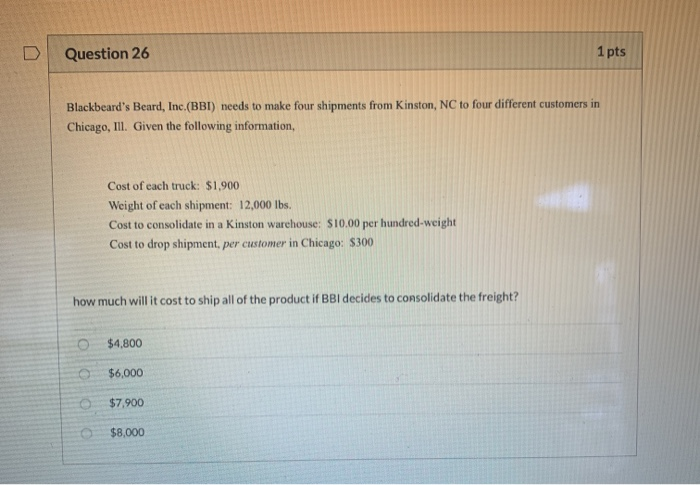 Solved D Question 26 1 Pts Blackbeard S Beard Inc Bbi Chegg Com - captainmarcin on twitter 3 new ships other things dss iii has just been updated sub by duegann freighter by supersnelrbx https t co 5wq0mygxmg https t co 2jsjrtmtag