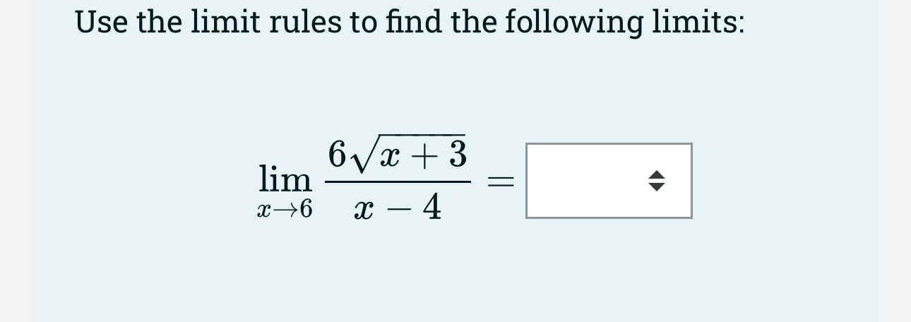 Solved Use the limit rules to find the following | Chegg.com