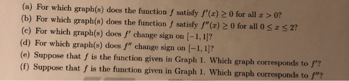 Solved 7-10. Consider the following graphs Graph 1: Graph 2 | Chegg.com