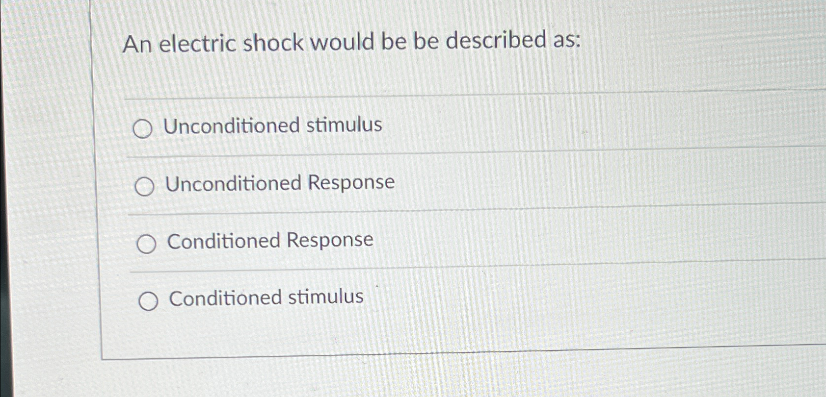 Solved An electric shock would be be described