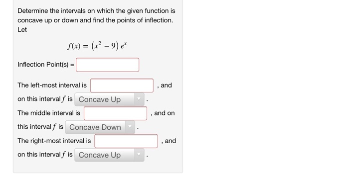 Solved Determine the intervals on which the given function | Chegg.com