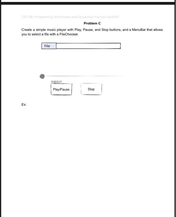 Solved Create a simple music player with Play, Pause, and