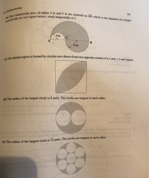 Solved Problem Solving of radius 3 in and S in are centered | Chegg.com