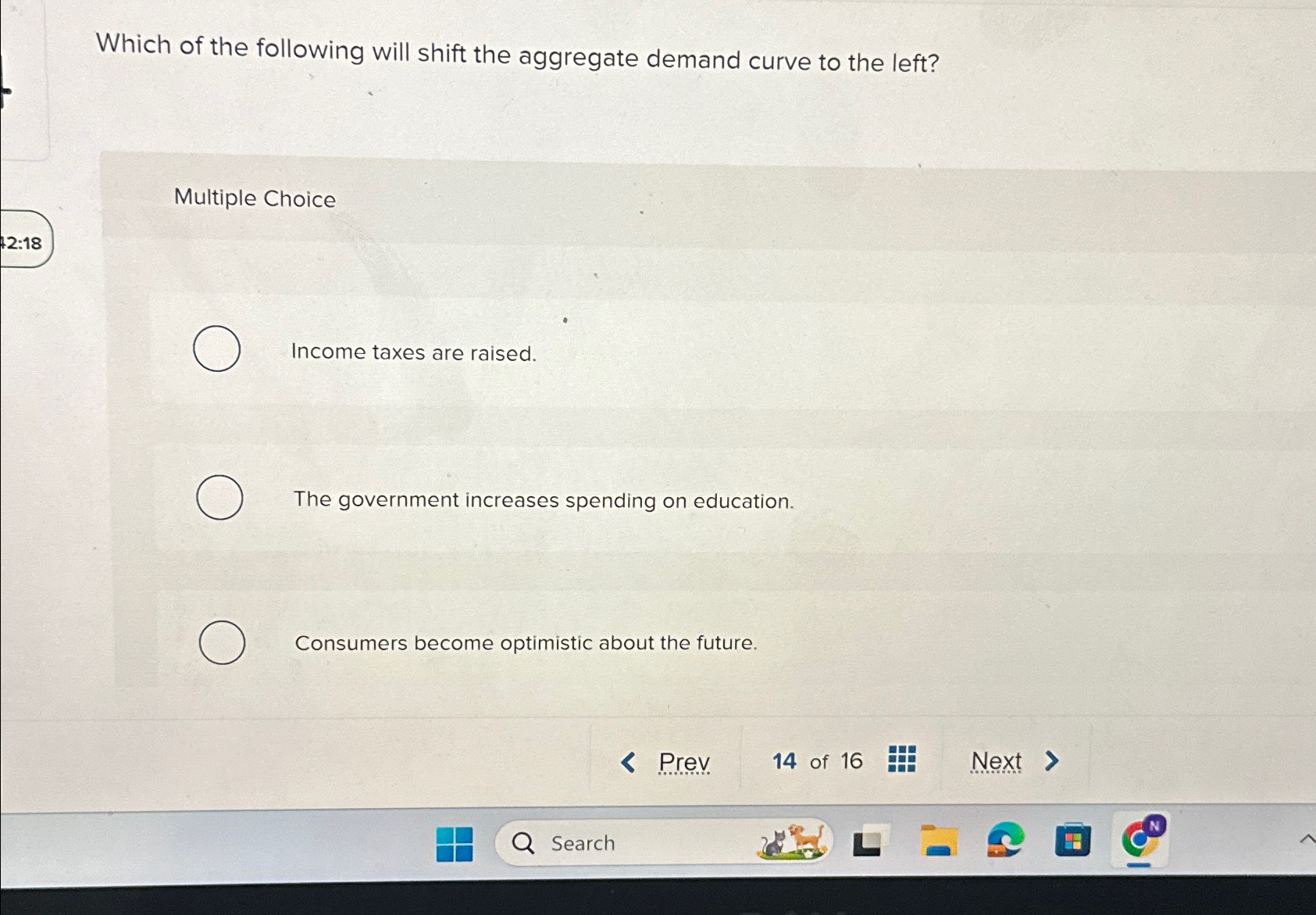 Solved Which of the following will shift the aggregate | Chegg.com