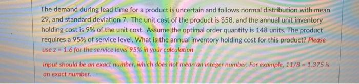 solved-the-demand-during-lead-time-for-a-product-is-chegg