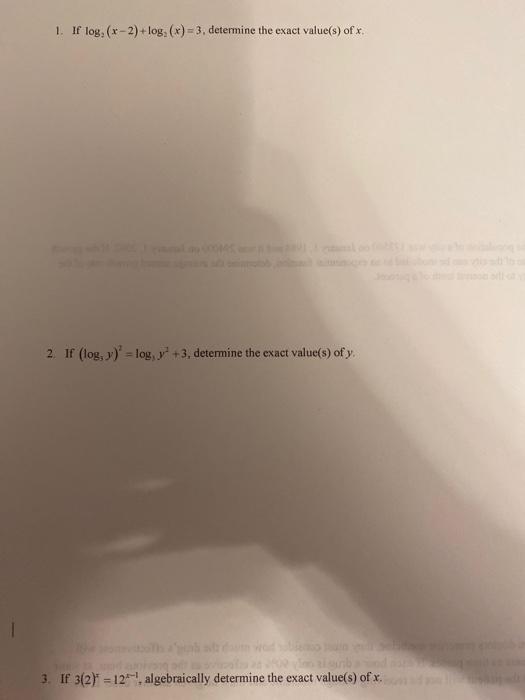 Solved 1. The exponential form of -log, r = 5 is a b. x=57 2 | Chegg.com