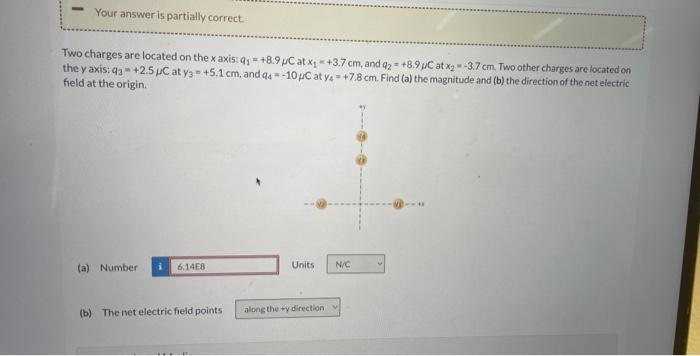 Solved Two charges are located on the x axis: q1=+8.9μC at | Chegg.com