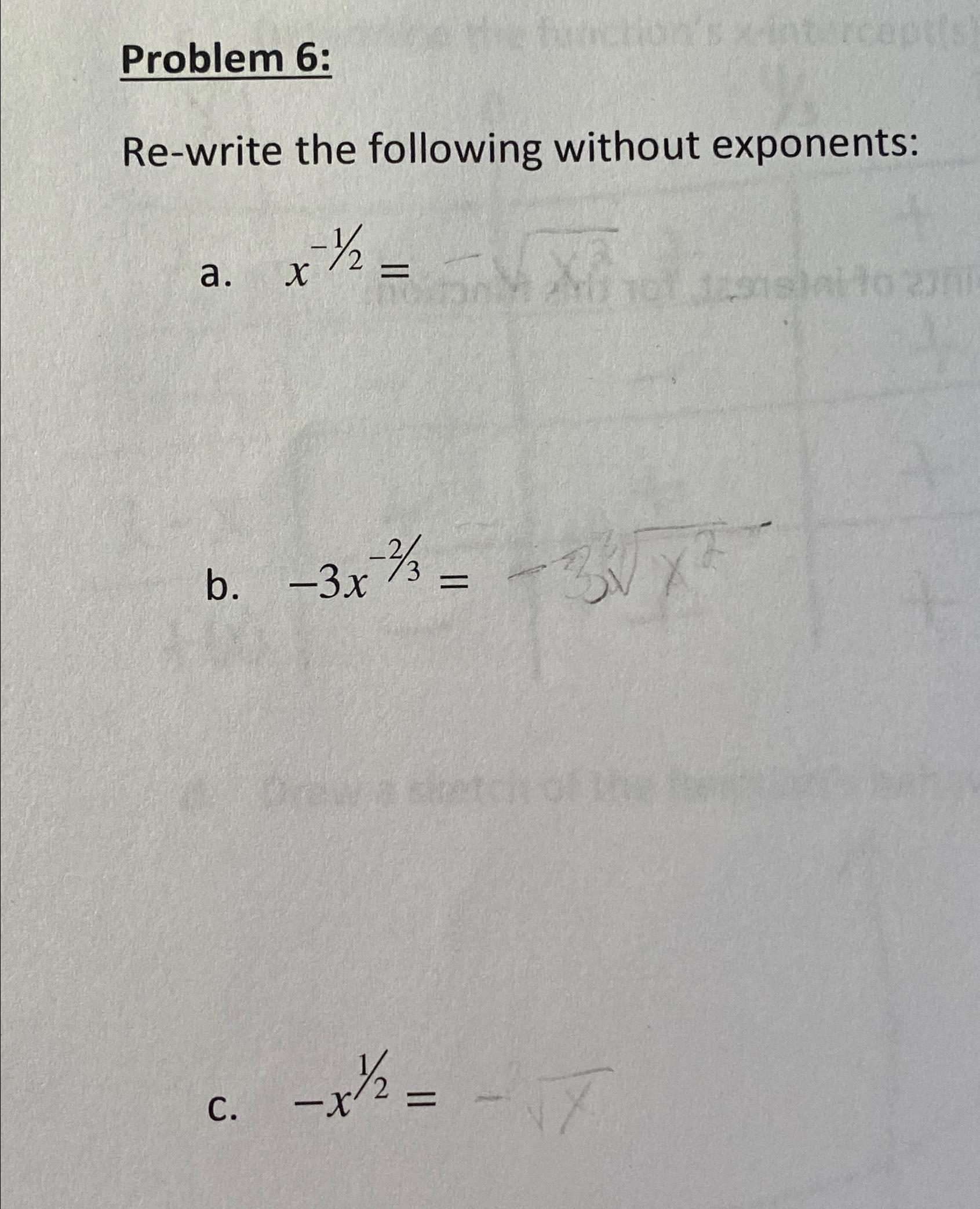 Solved Problem 6:Re-write the following without | Chegg.com