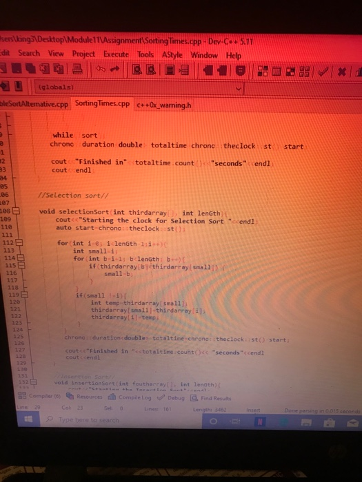 Solved I'm getting an error message with the code and I | Chegg.com