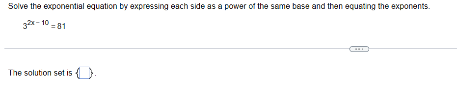 Solved Solve the exponential equation by expressing each | Chegg.com