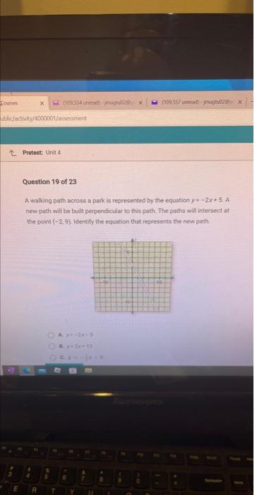 Solved A walking path across a park is represented by the | Chegg.com