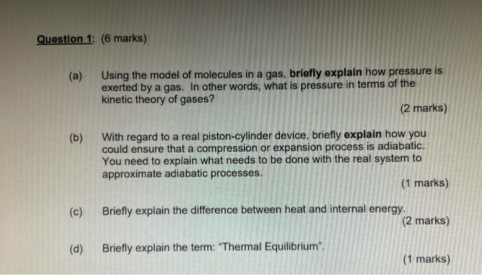Solved Question 1: (6 marks) (a) Using the model of | Chegg.com
