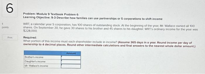 Solved Problem: Module 9 Textbook Problem 6 Learning | Chegg.com
