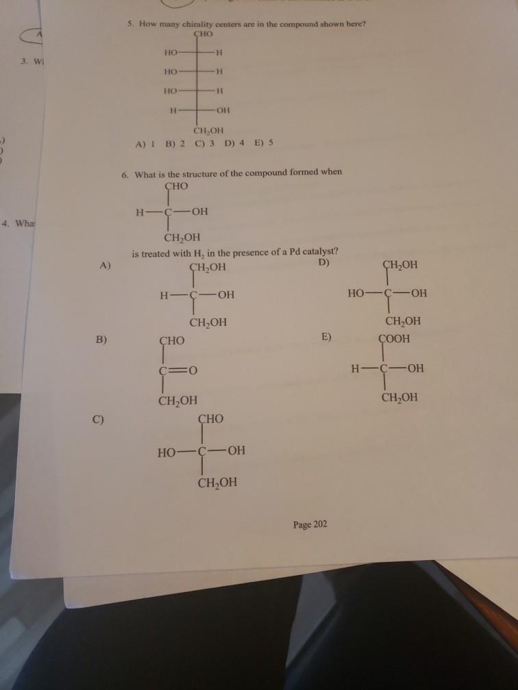 Solved 5. How many chirality centers are in the compound | Chegg.com