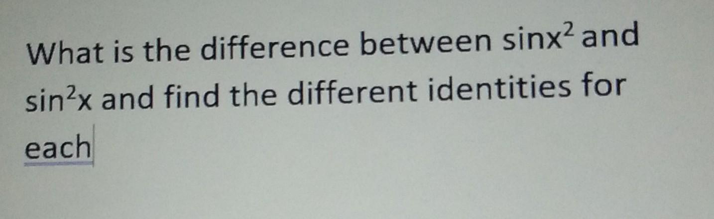 Difference Between Sin2x And 2sinx Difference Between Sin2x And 2sinx