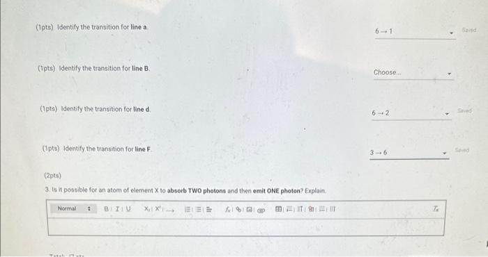 Solved Below are absorption and emission spectra for element | Chegg.com