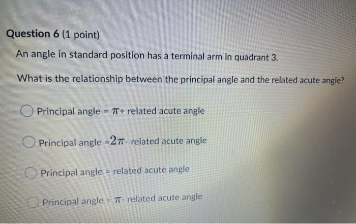 The Related Acute Angle 