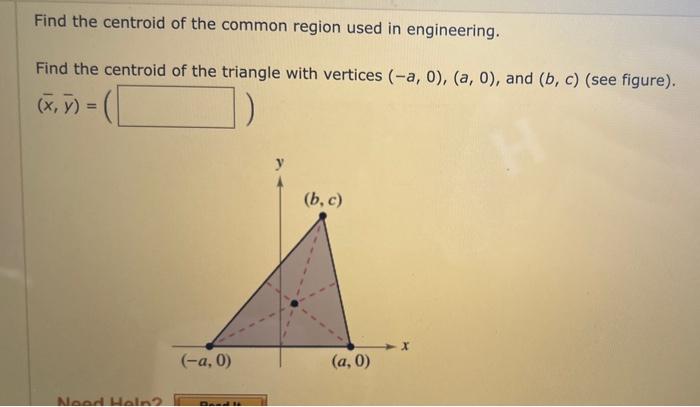 [solved] Find The Centroid Of The Common Region Used In En