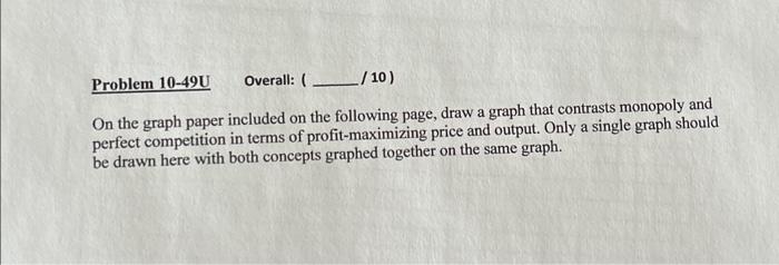 Solved On the graph paper included on the following page, | Chegg.com