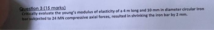 Solved Question 3 ( 15 marks) Critically evaluate the | Chegg.com