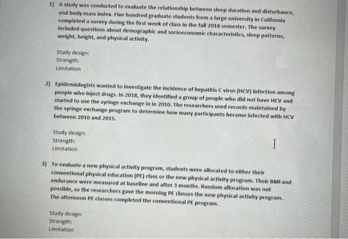 Solved 1) A study was conducted to evaluate the relationship | Chegg.com