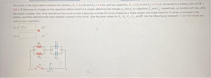 Solved The circuit in the figure below contains two | Chegg.com