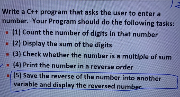 Solved Write a C++ program that asks the user to enter a | Chegg.com