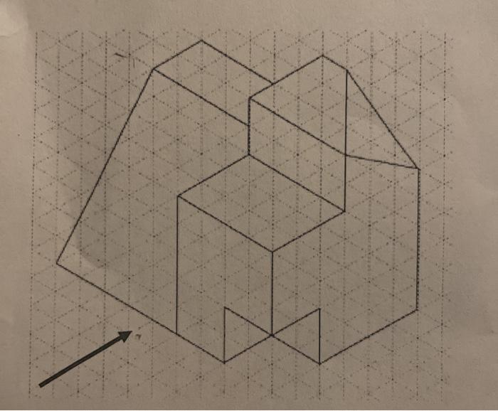 Solved Draw Neartly The Top, Front, And Right Side View, I | Chegg.com