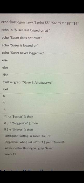 Solved Write a script that meets the following requirements. | Chegg.com