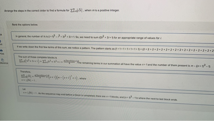 Arrange The Steps In The Correct Order To Find A | Chegg.com