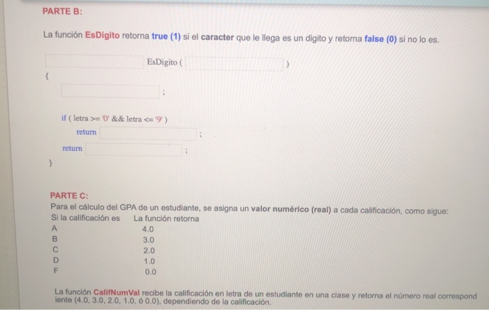 Solved QUESTION 7 Para Cada Una De Las Siguientes Funciones, | Chegg.com