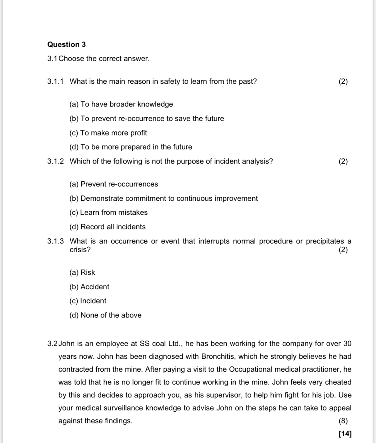 Solved Question 33.1 ﻿Choose the correct answer.3.1.1 ﻿What | Chegg.com