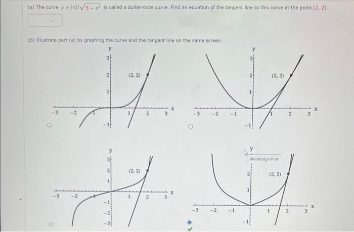 Solved (a) The curve y=∣x∣/5−x2 is called a bullet-nose | Chegg.com