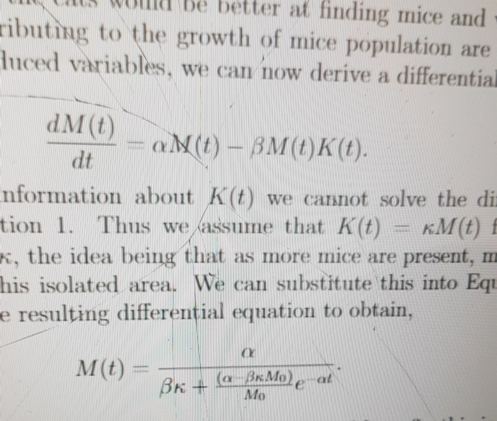 Solved be better at finding mice and ributing to the growth | Chegg.com