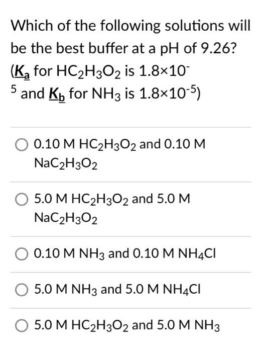 Solved Which Of The Following Solutions Will Be The Best | Chegg.com