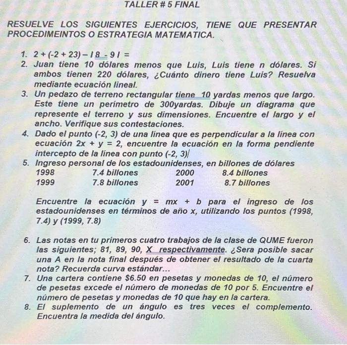 ESUELVE LOS SIGUIENTES EJERCICIOS, TIENE QUE PRESENTAR ROCEDIMEINTOS O ESTRATEGIA MATEMATICA. 1. \( 2+(-2+23)-18-9 l= \) 2. J