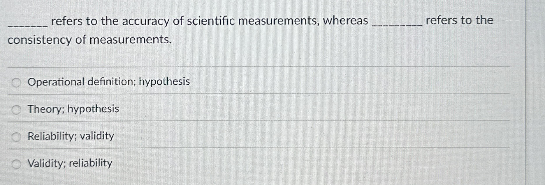 Solved refers to the accuracy of scientific measurements, | Chegg.com