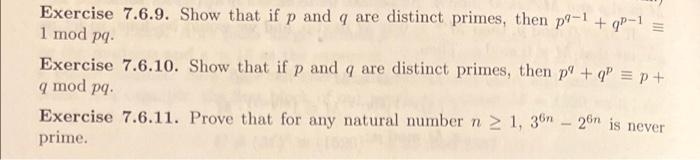 Solved Exercise 7 6 9 Show That If P And Q Are Distinct